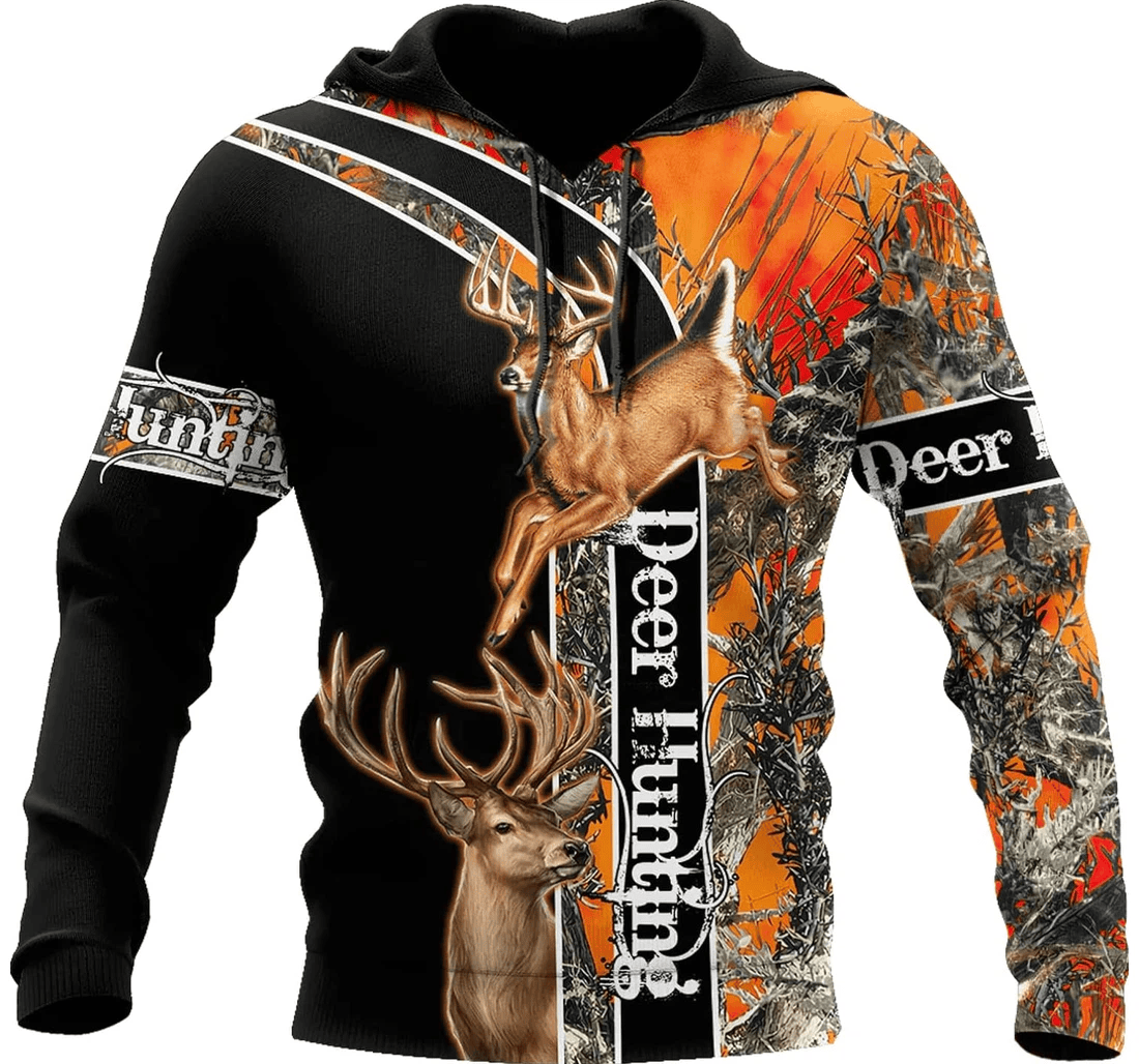 Personalized Deer Hunting Pattern Family - 3D Printed Pullover Hoodie