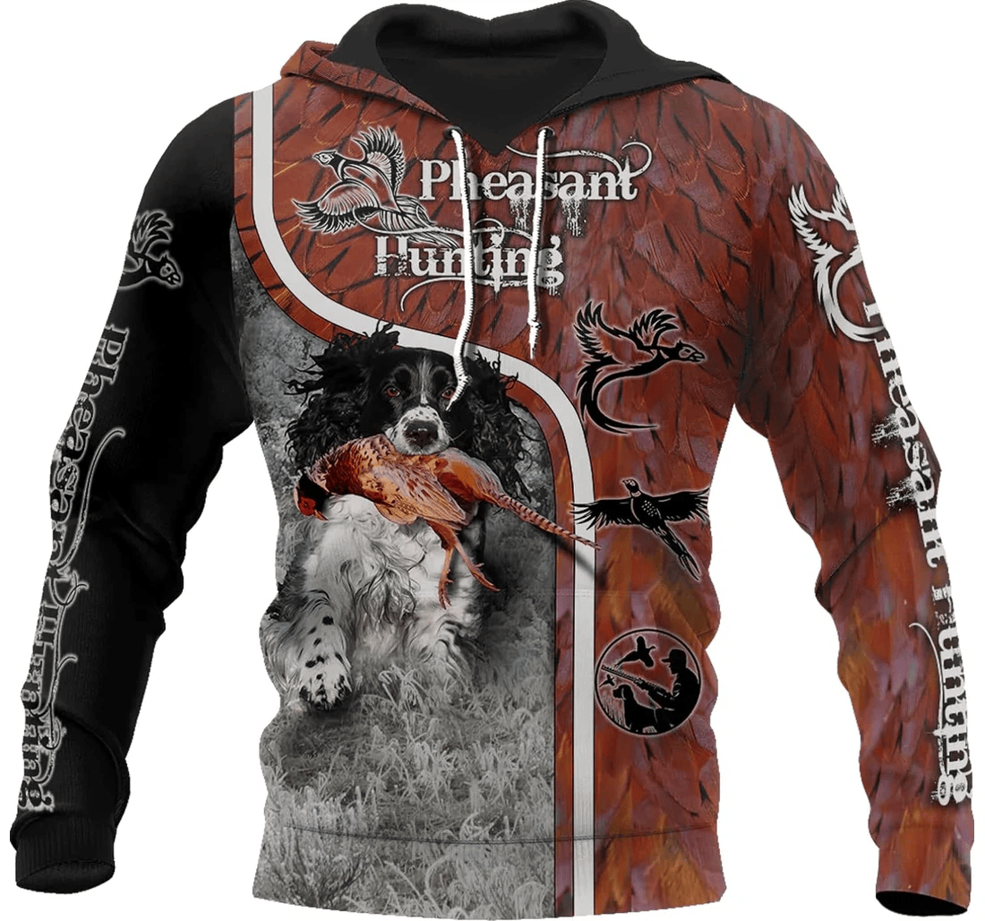 Personalized Pheasant Hunting Pattern Family - 3D Printed Pullover Hoodie