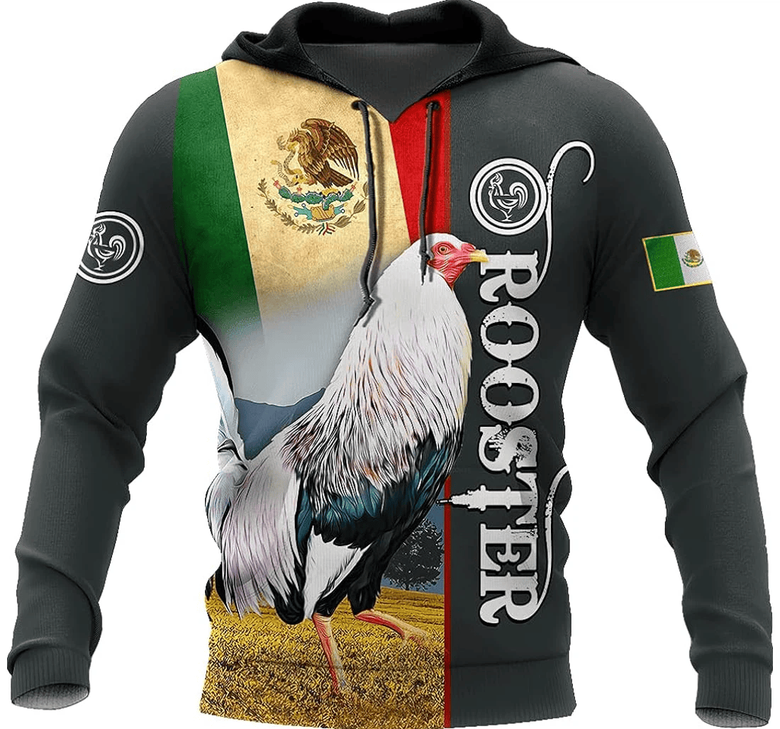 Personalized Rooster Mexico Family - 3D Printed Pullover Hoodie