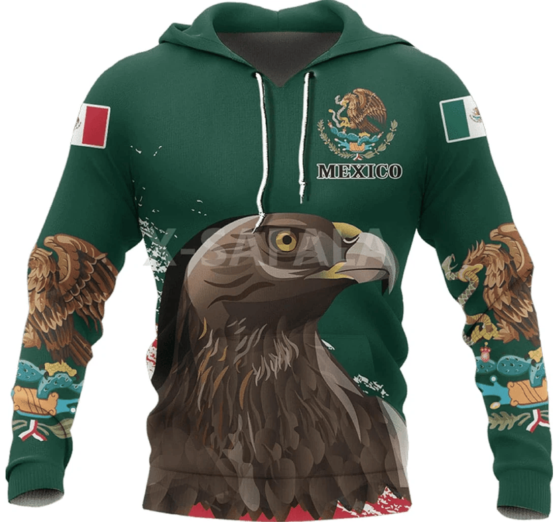 Personalized Eagle Mexico Family - 3D Printed Pullover Hoodie