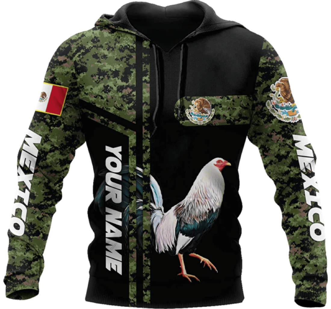 Personalized Mexican Rooster Camo Family - 3D Printed Pullover Hoodie