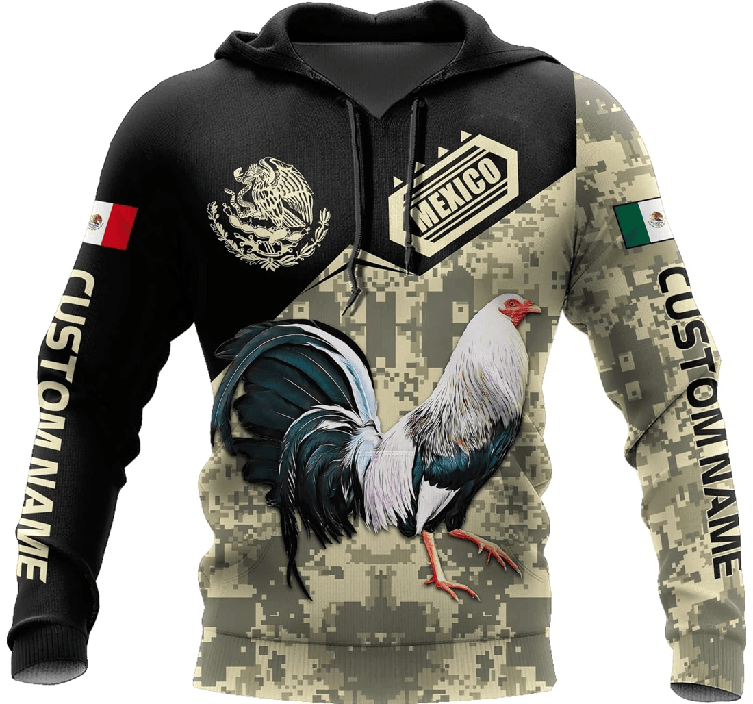 Personalized Rooster Family - 3D Printed Pullover Hoodie