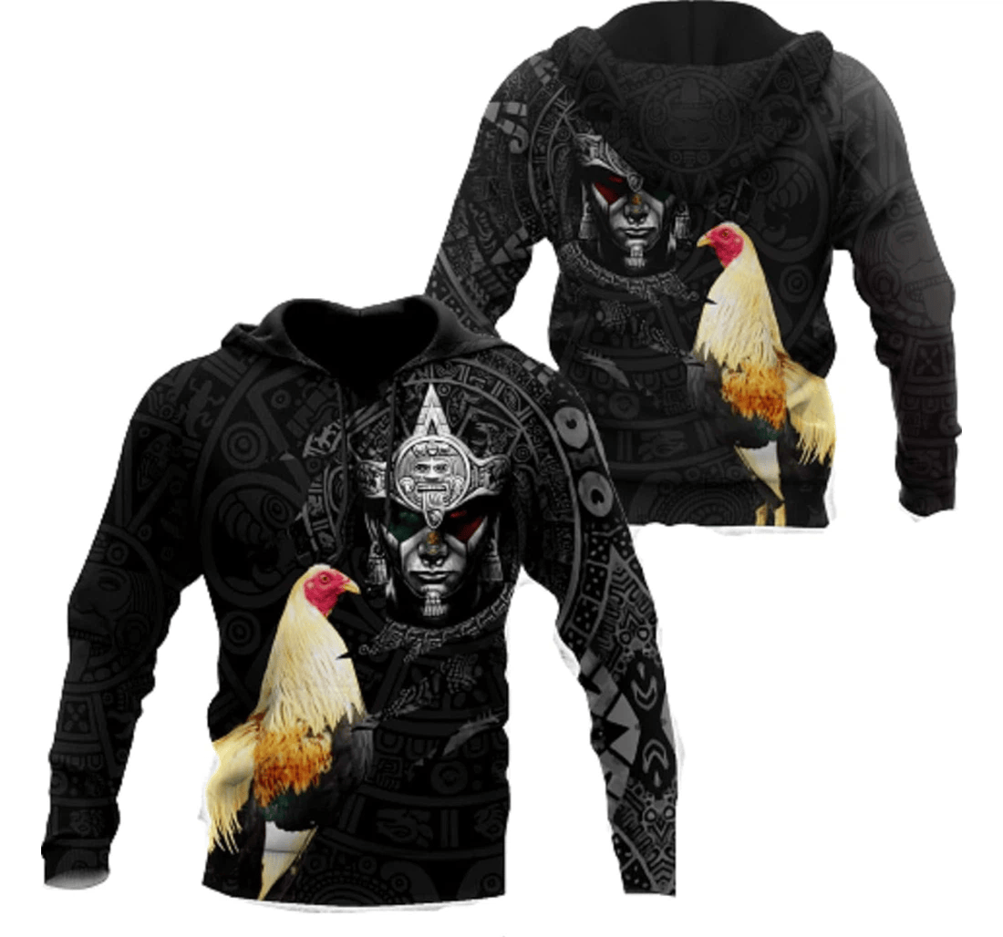 Personalized Rooster Aztec Family - 3D Printed Pullover Hoodie