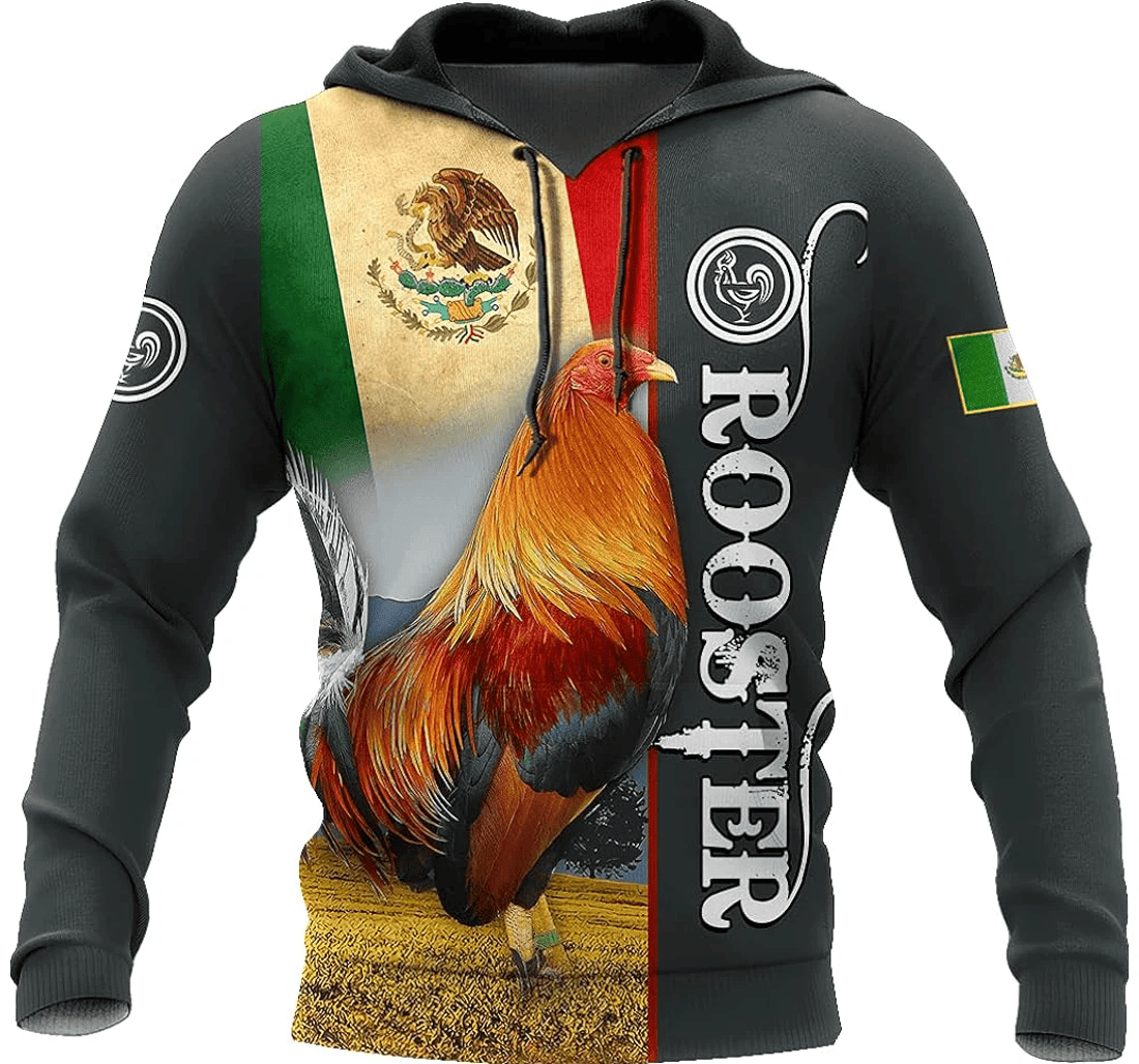 Personalized Rooster Mexico Family - 3D Printed Pullover Hoodie