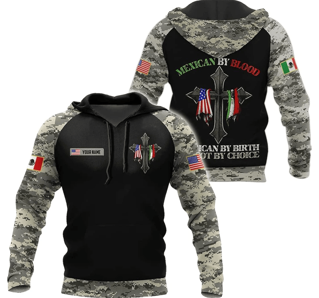 Personalized Eagle Mexico Us Family - 3D Printed Pullover Hoodie