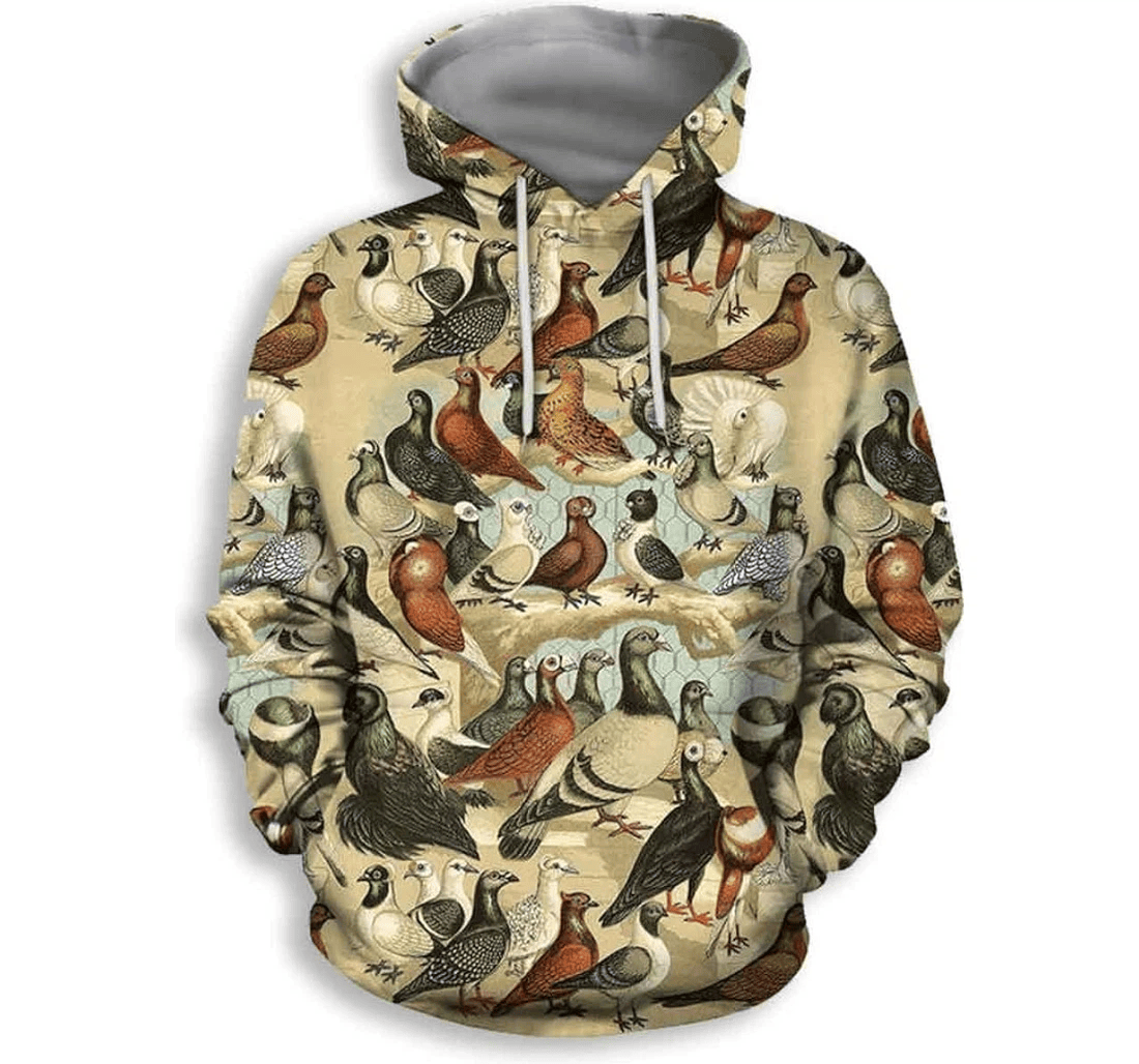 Personalized Pigeons - 3D Printed Pullover Hoodie