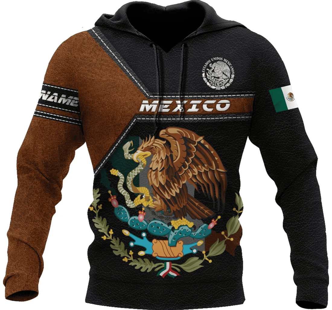 Personalized Eagle Mexico Us Family - 3D Printed Pullover Hoodie