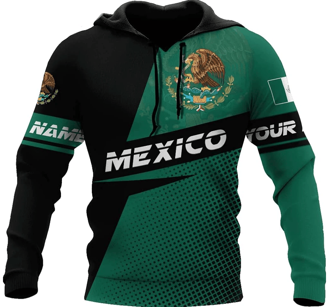 Personalized Eagle Mexico Us Family - 3D Printed Pullover Hoodie