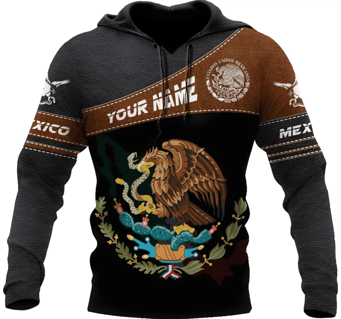 Personalized Eagle Mexico Us Family - 3D Printed Pullover Hoodie