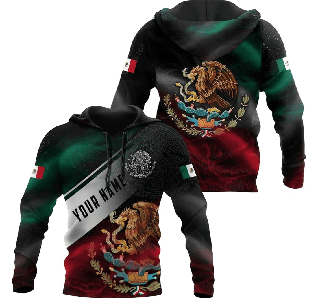 Personalized Eagle Mexico Smoke Family - 3D Printed Pullover Hoodie