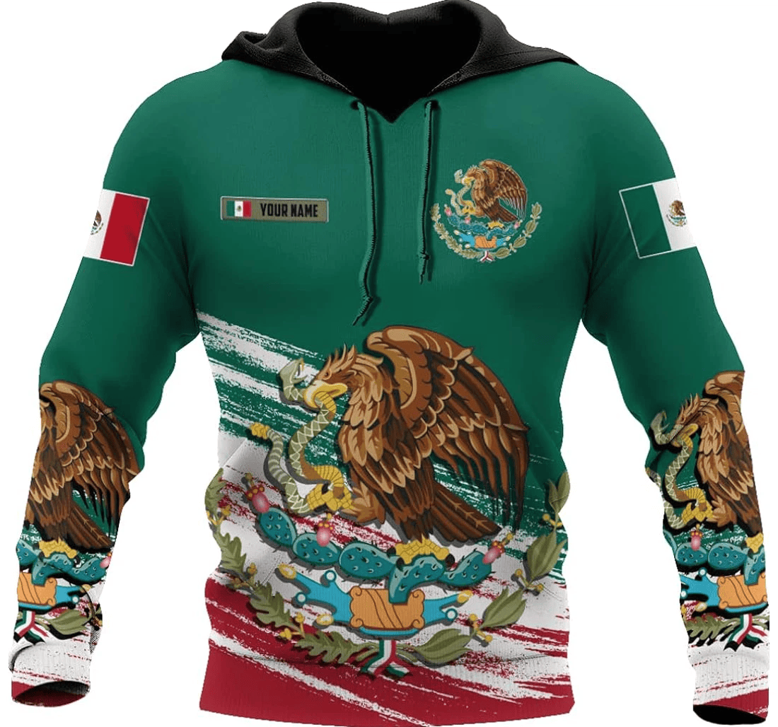 Personalized Eagle Mexico Us Family - 3D Printed Pullover Hoodie