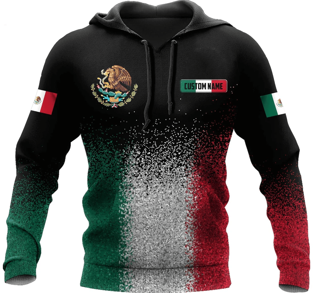 Personalized Eagle Mexico Us Family - 3D Printed Pullover Hoodie