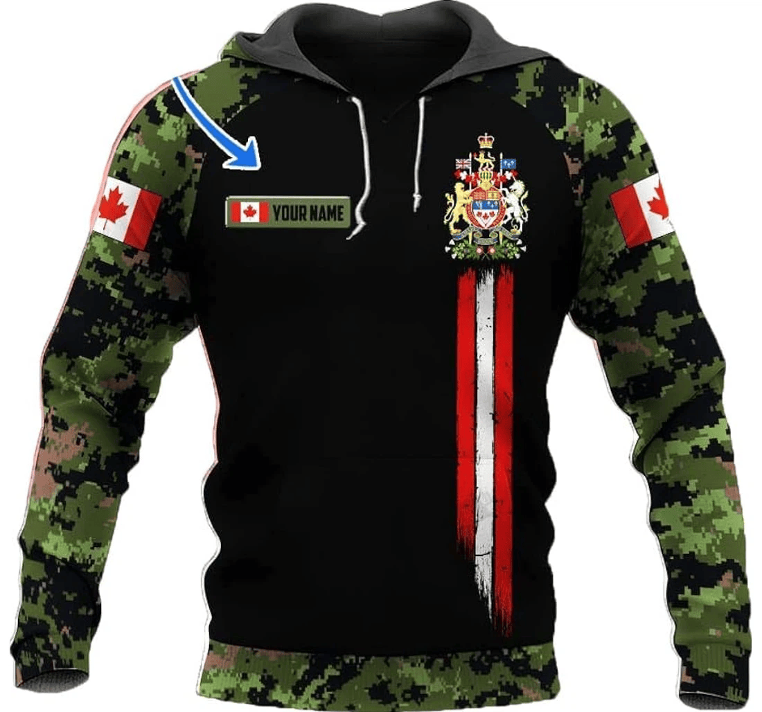 Personalized Camo Canada Family - 3D Printed Pullover Hoodie