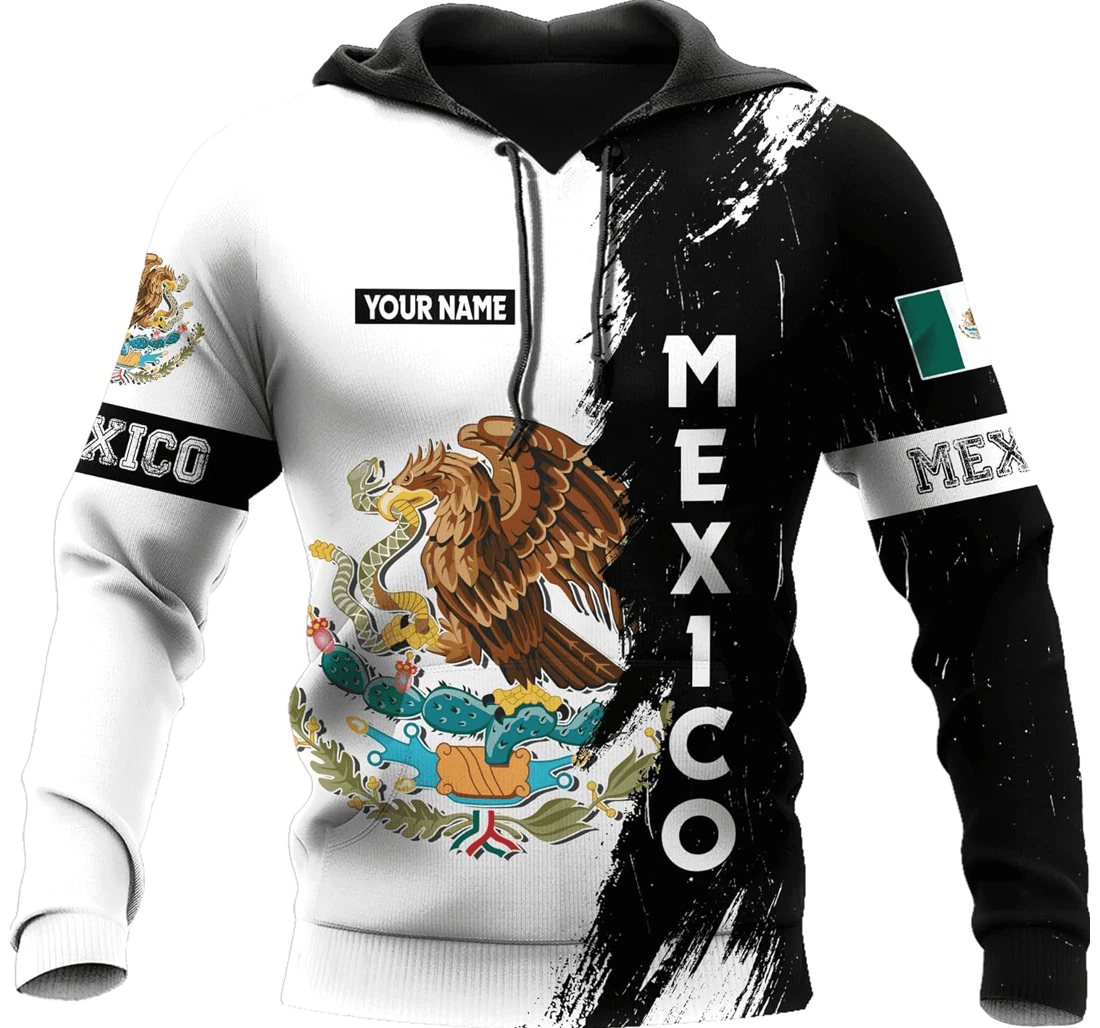 Personalized Eagle Mexico Us Family - 3D Printed Pullover Hoodie