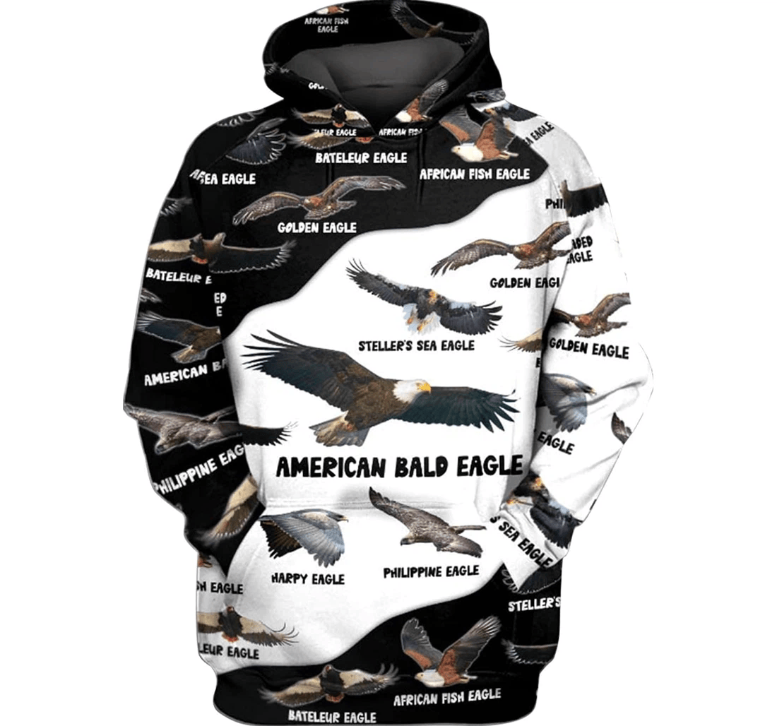 Personalized Collection Of Eagle Breed Womens In Winter - 3D Printed Pullover Hoodie