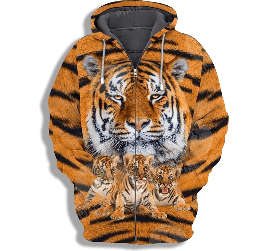 Personalized Tiger - 3D Printed Pullover Hoodie