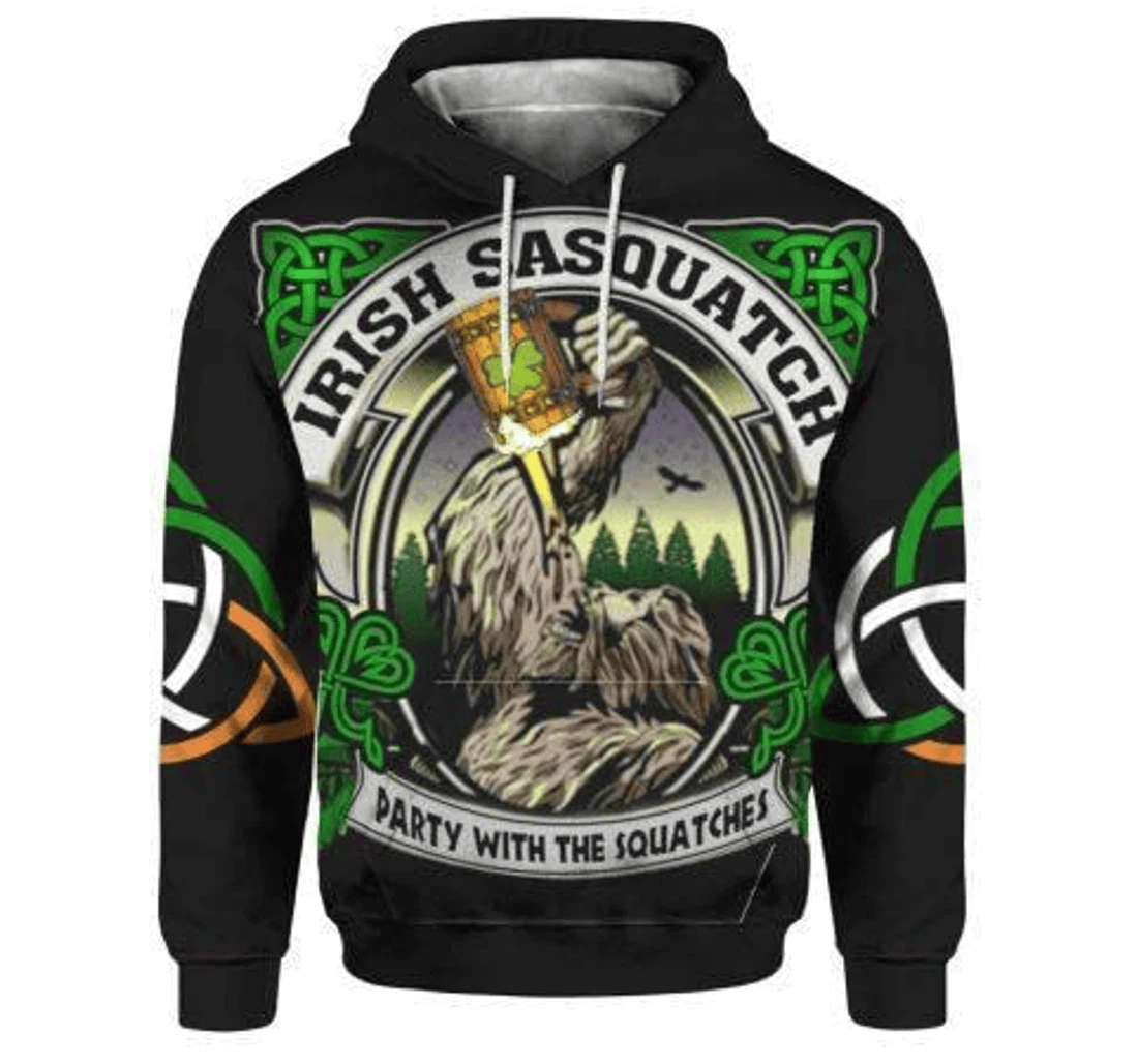 Personalized Happy Day Patrick's Day Irish Sasquatch Xl Xl - 3D Printed Pullover Hoodie