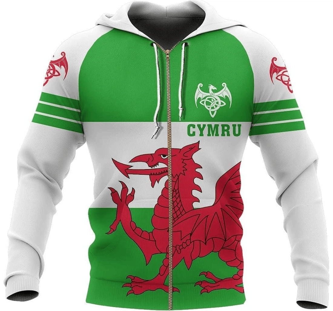 Personalized Happy Day Patrick's Day Irish Wales Flag Xl Xl - 3D Printed Pullover Hoodie