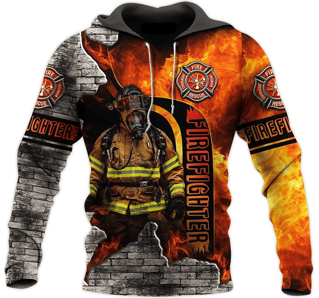 Personalized Firefighter Firefighter Family - 3D Printed Pullover Hoodie