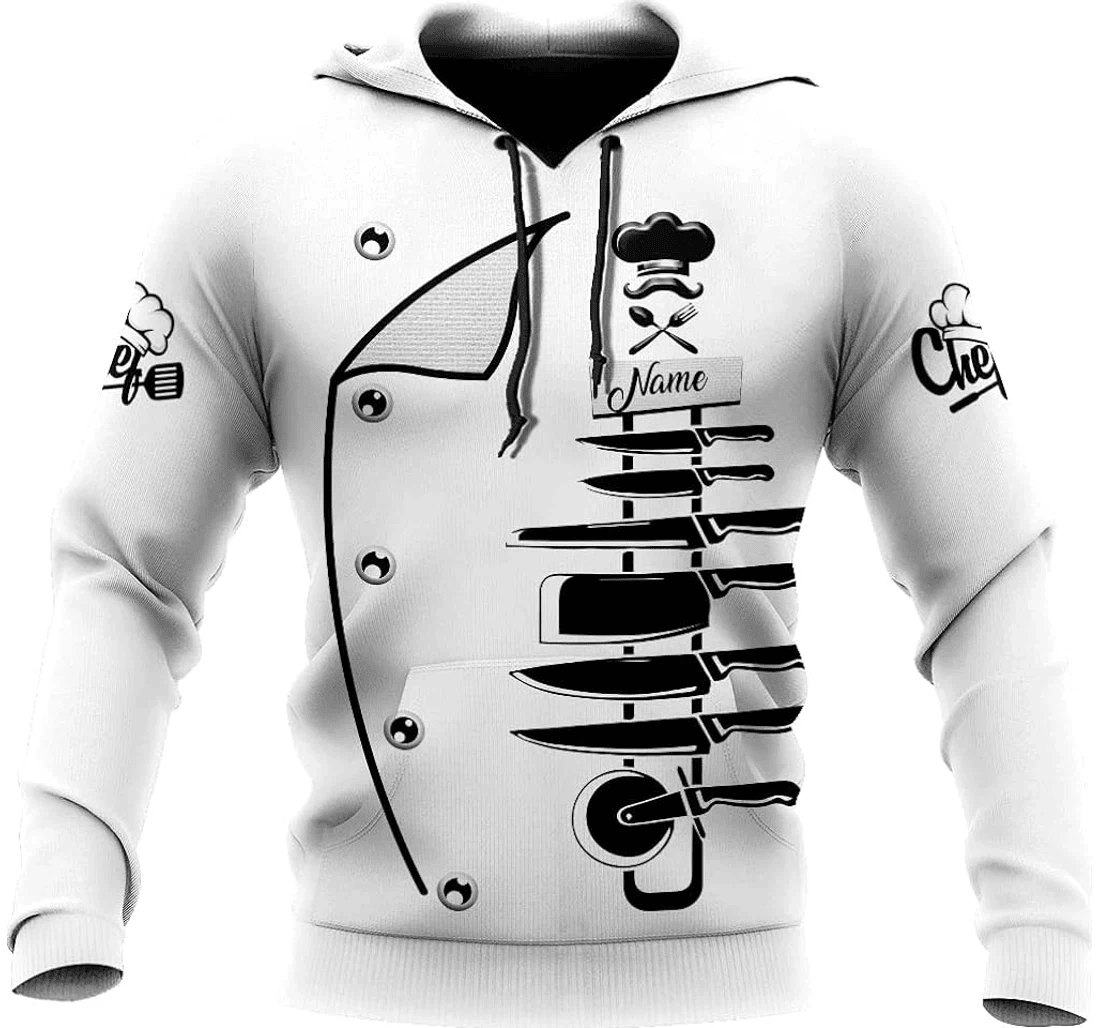 Personalized Chef Chef Family - 3D Printed Pullover Hoodie