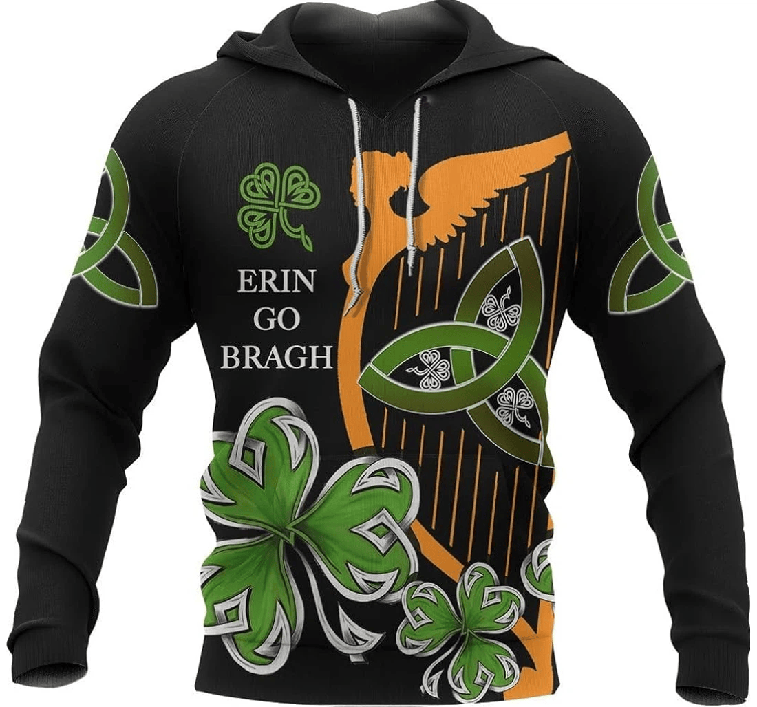 Personalized Happy Day Patrick's Day Irish Celtic Cross Shamrock Xl Xl - 3D Printed Pullover Hoodie