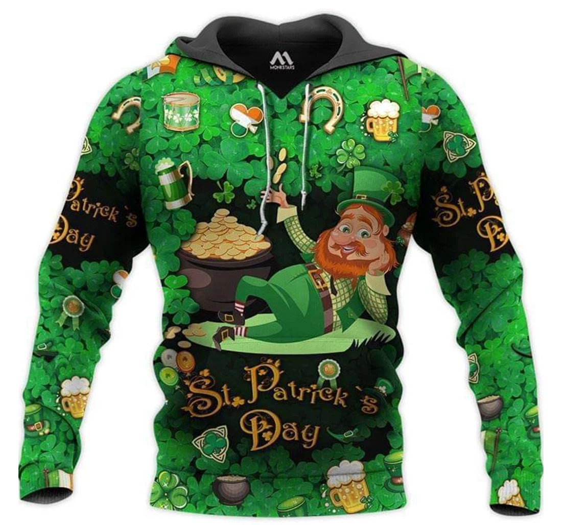 Personalized Happy Day Patrick's Day Irish Wealthy Xl Xl - 3D Printed Pullover Hoodie