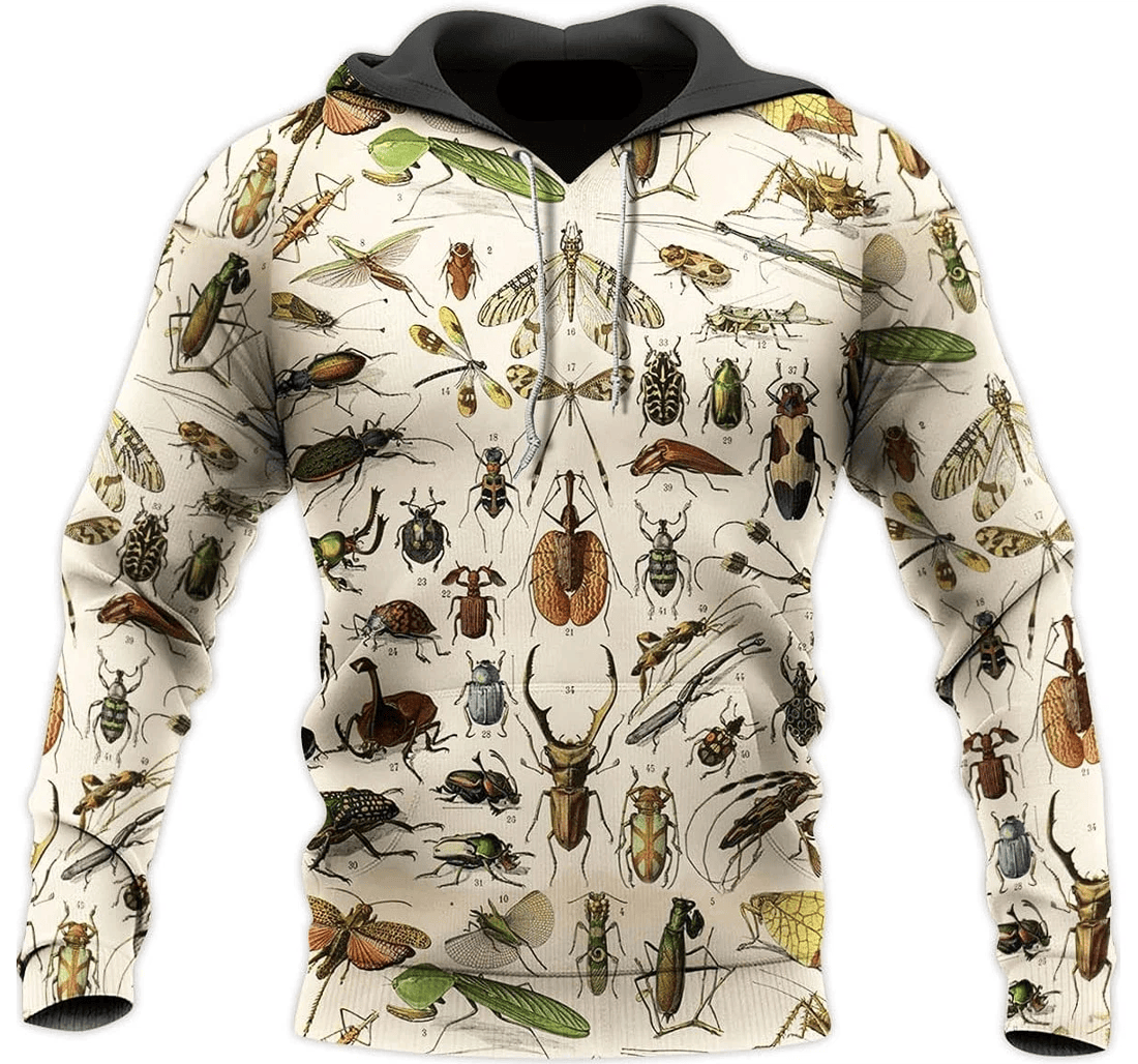 Personalized Vintage Insect Bug Family - 3D Printed Pullover Hoodie