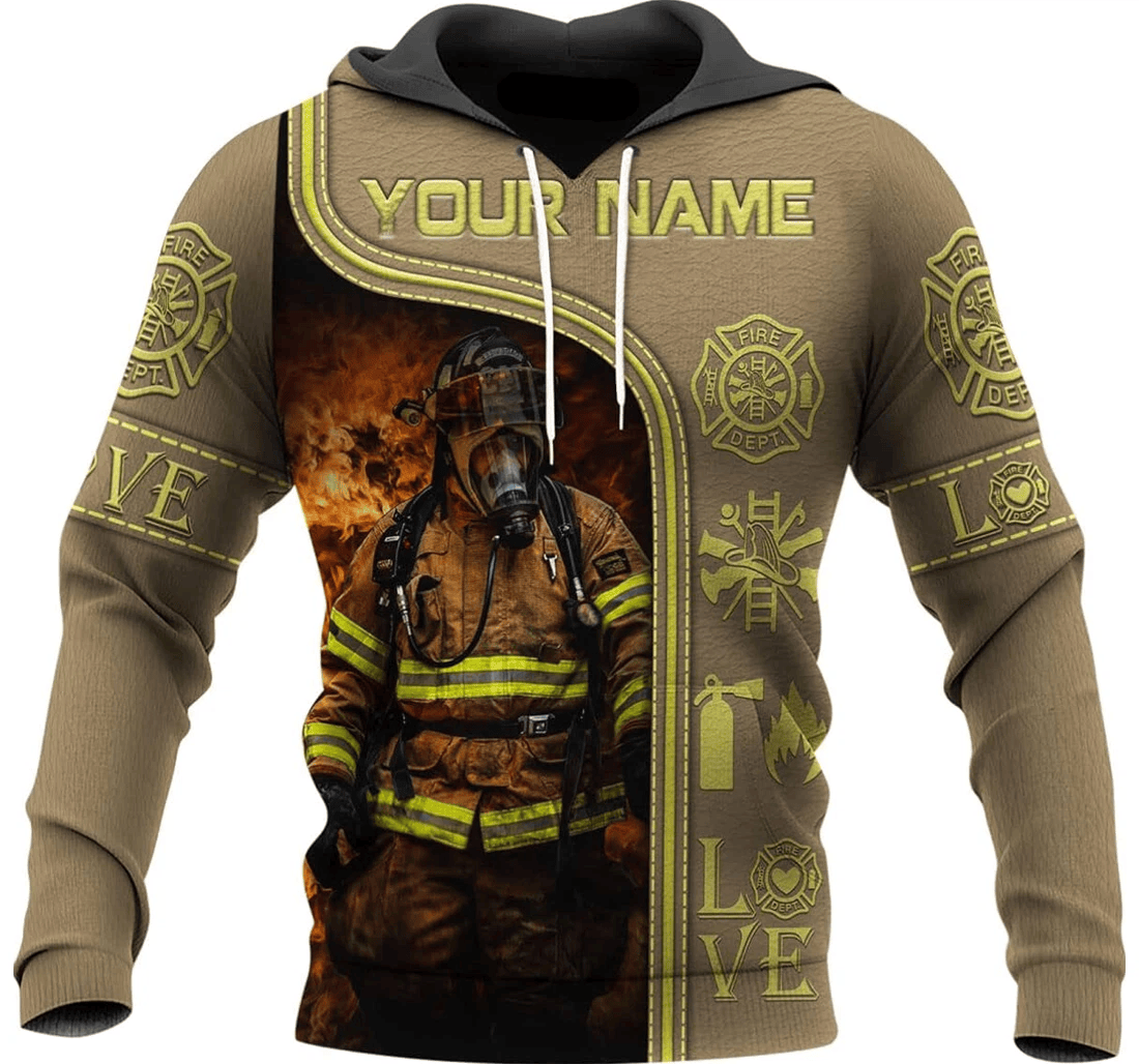 Personalized Firefighter Firefighter Us Family - 3D Printed Pullover Hoodie