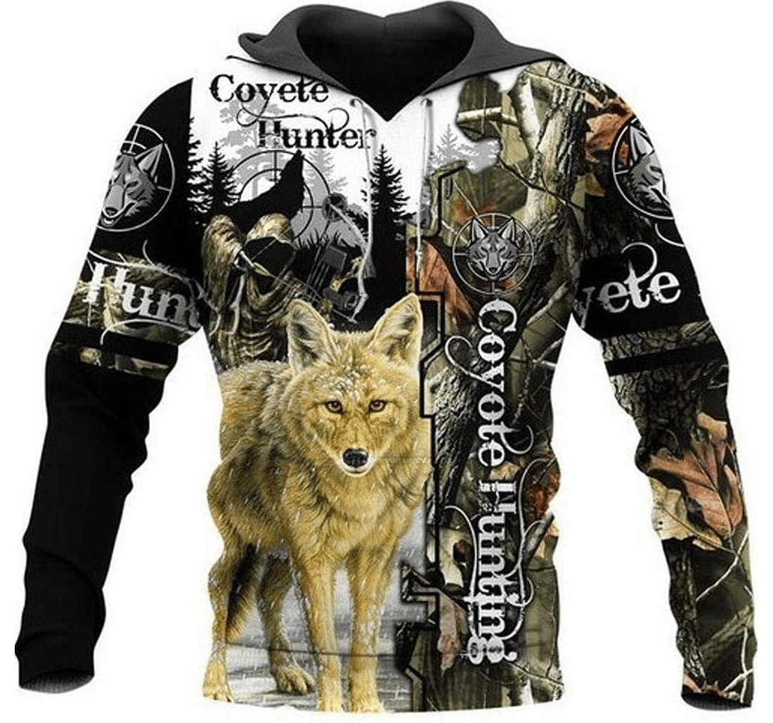 Personalized Coyote Hunting Wolf Custom Father Day - 3D Printed Pullover Hoodie