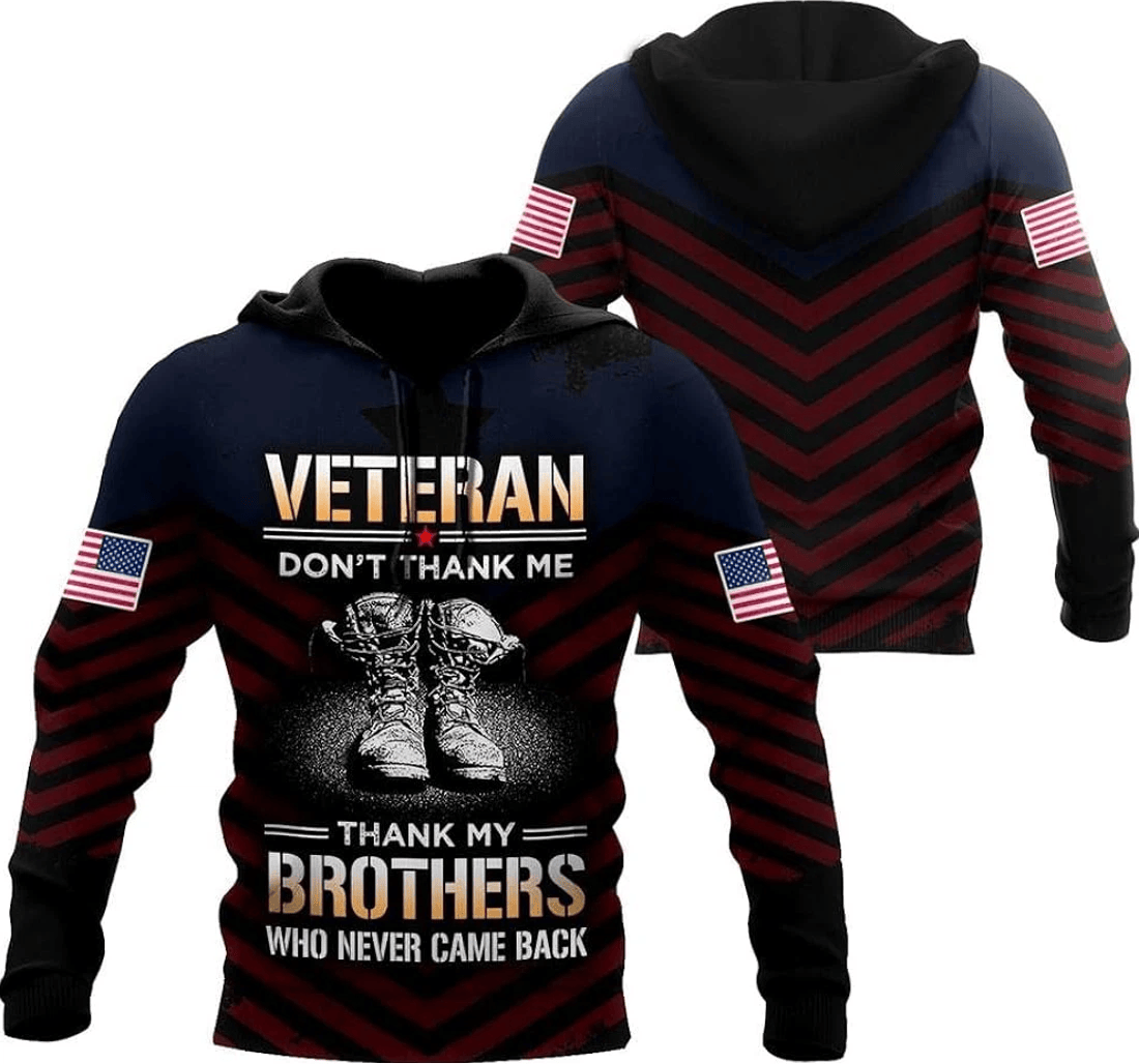 Personalized Exclusive Veteran Father Day - 3D Printed Pullover Hoodie