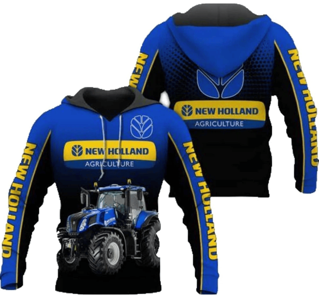 Personalized Tractor New Holland Agriculture - 3D Printed Pullover Hoodie