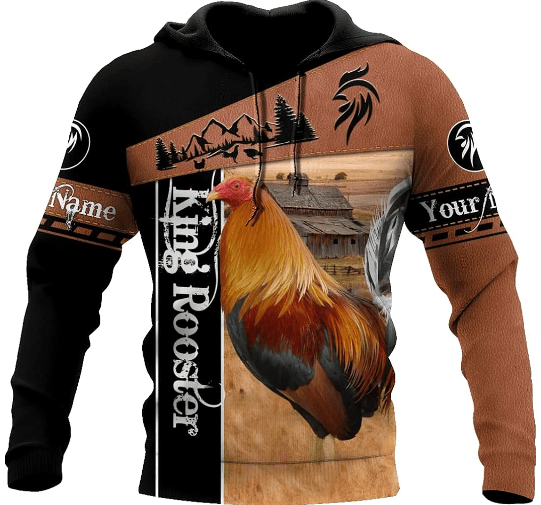 Personalized King Rooster Shirts Hd - 3D Printed Pullover Hoodie