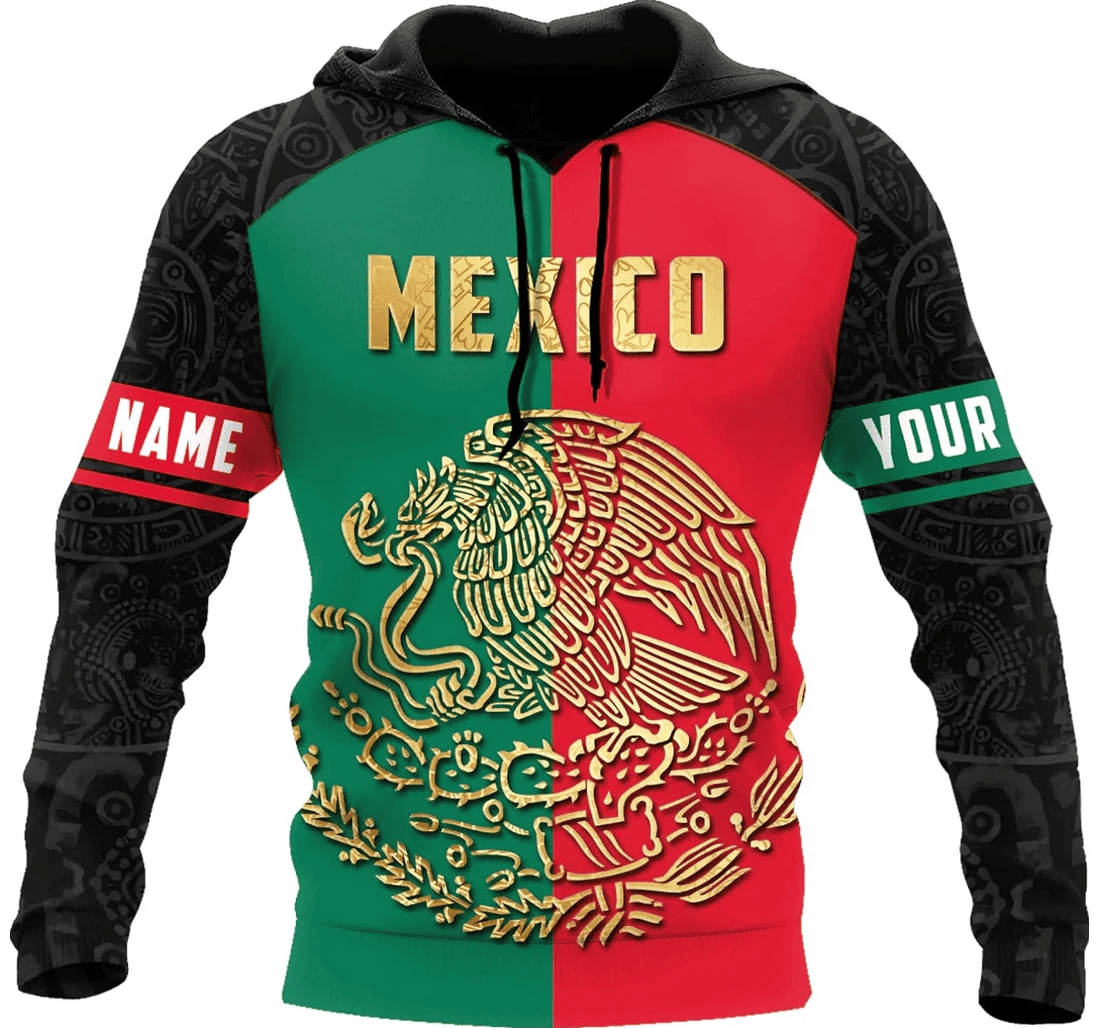 Personalized Mexico Flag Pattern Family - 3D Printed Pullover Hoodie