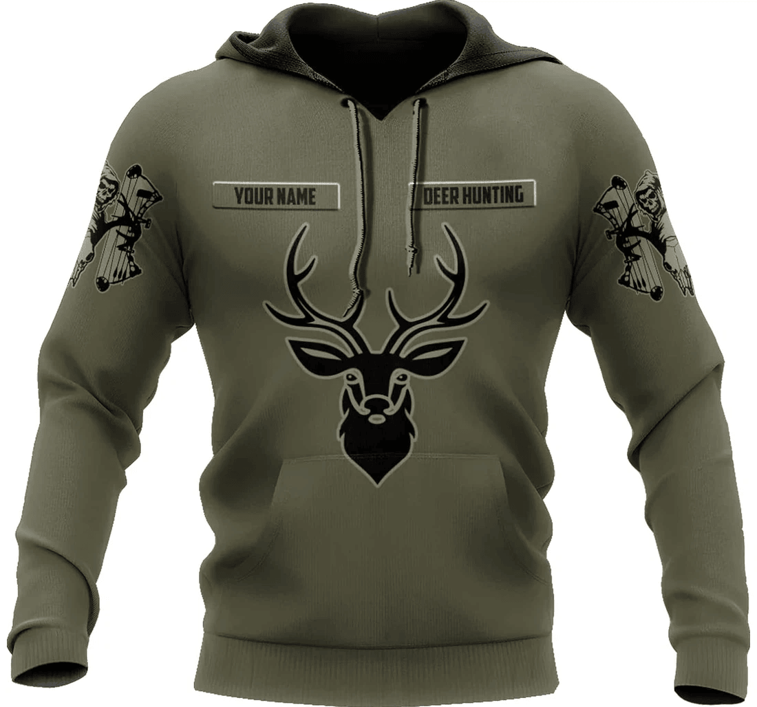 Personalized Deer Hunting Pattern Family - 3D Printed Pullover Hoodie