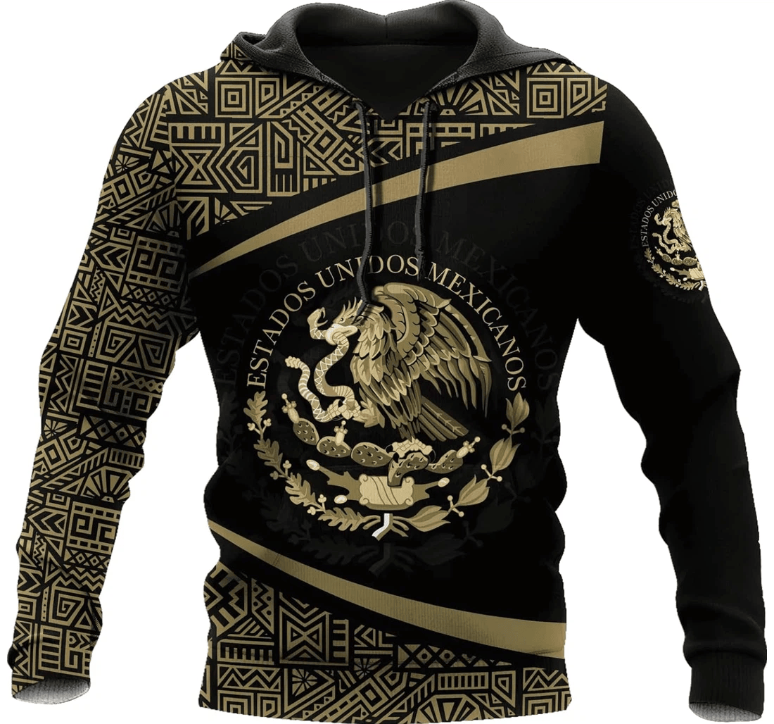 Personalized Mexico Yellow Pattern Family - 3D Printed Pullover Hoodie