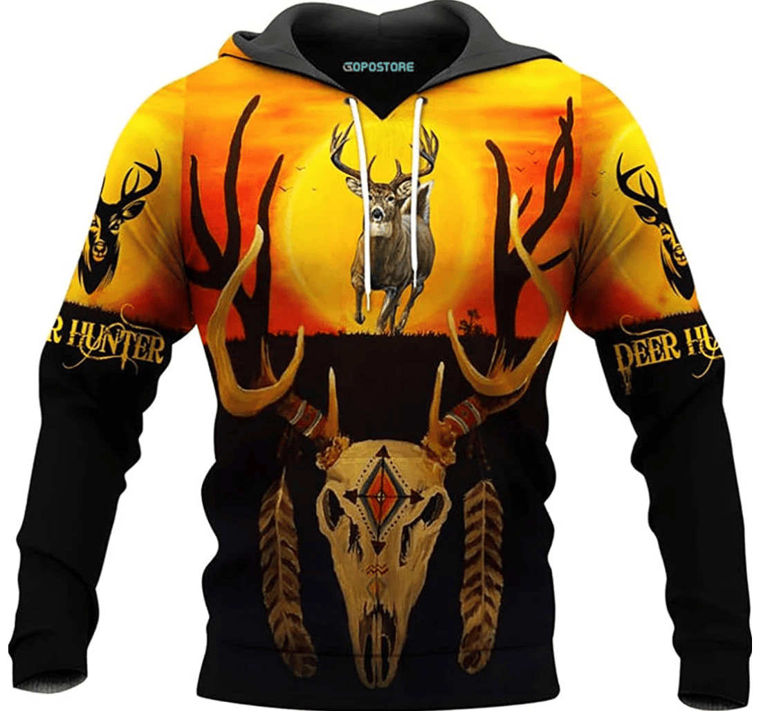 Personalized Hunting Deer Native American - 3D Printed Pullover Hoodie
