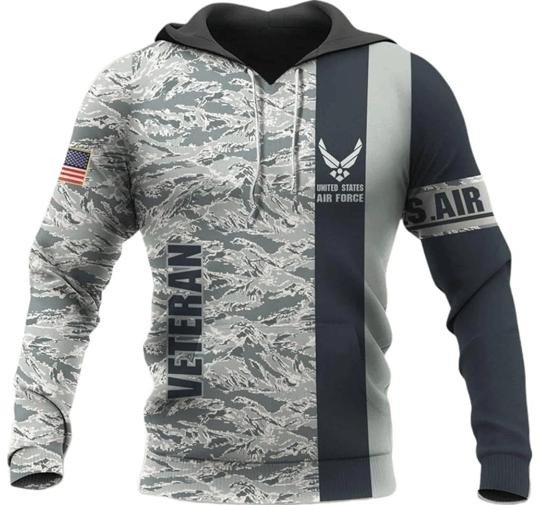 Personalized Premium Unique U Air Force Veteran Camo Xl - 3D Printed Pullover Hoodie
