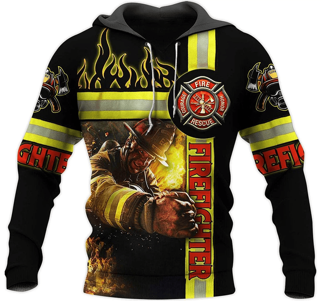 Personalized I’m A Firefighter Courage Rescue Men's Women's Chrismas - 3D Printed Pullover Hoodie