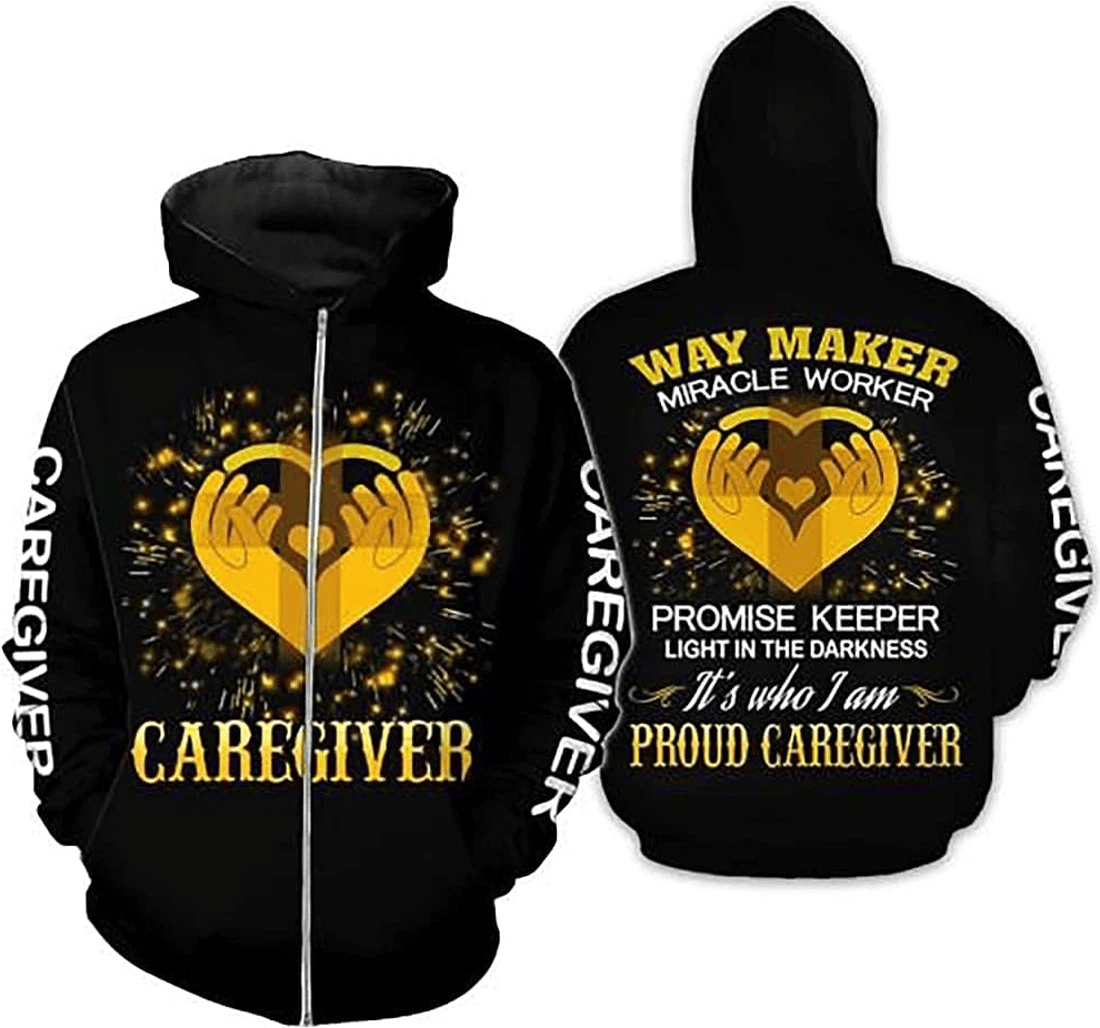 Personalized Caregiver Worker Promise Keeper - 3D Printed Pullover Hoodie