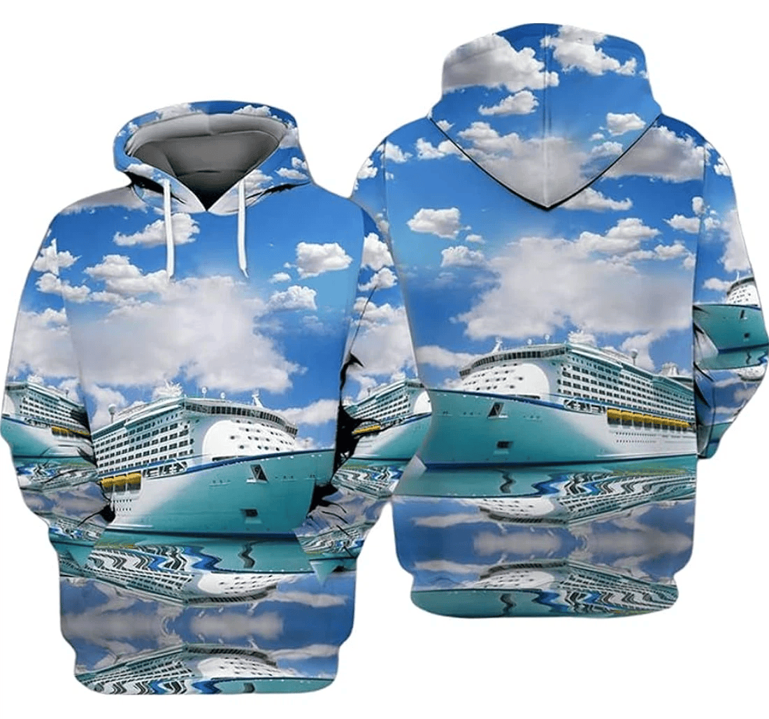 Personalized Cruise On The Sea Blue Sky Summer Holiday Lover - 3D Printed Pullover Hoodie