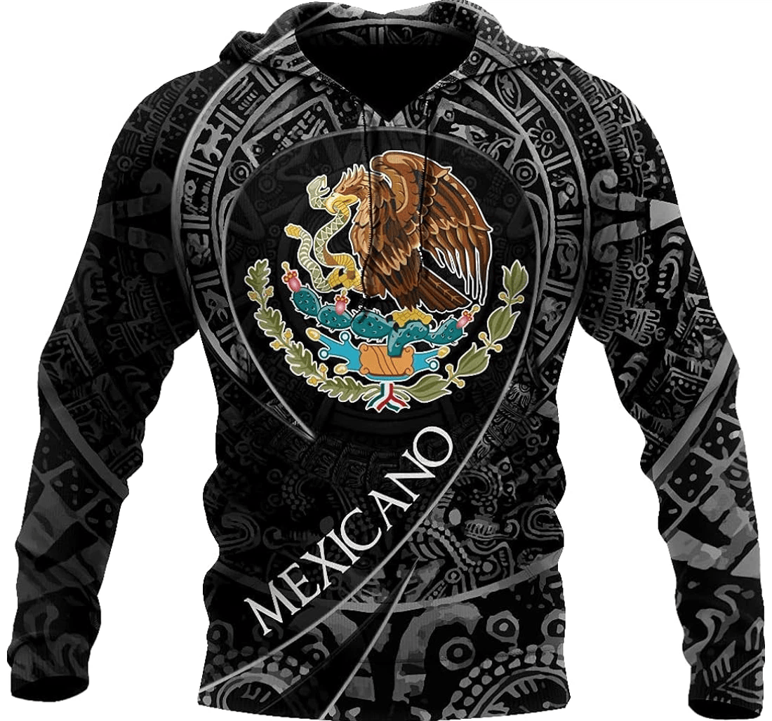 Personalized Mexican Mexicano Eagle Aztec Warrior Mexican Hdm - 3D Printed Pullover Hoodie