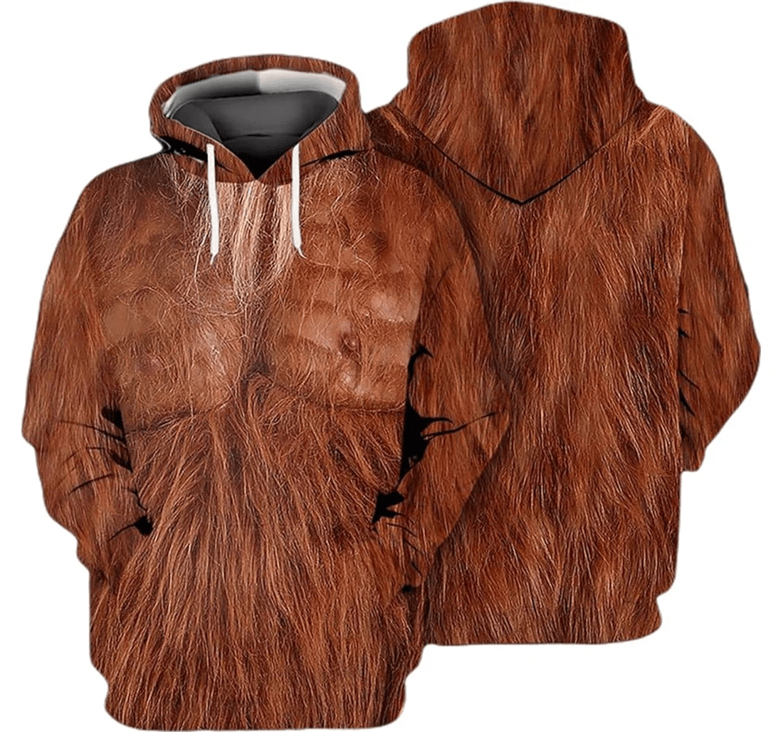 Personalized Bigfoot Clothes Xl - 3D Printed Pullover Hoodie