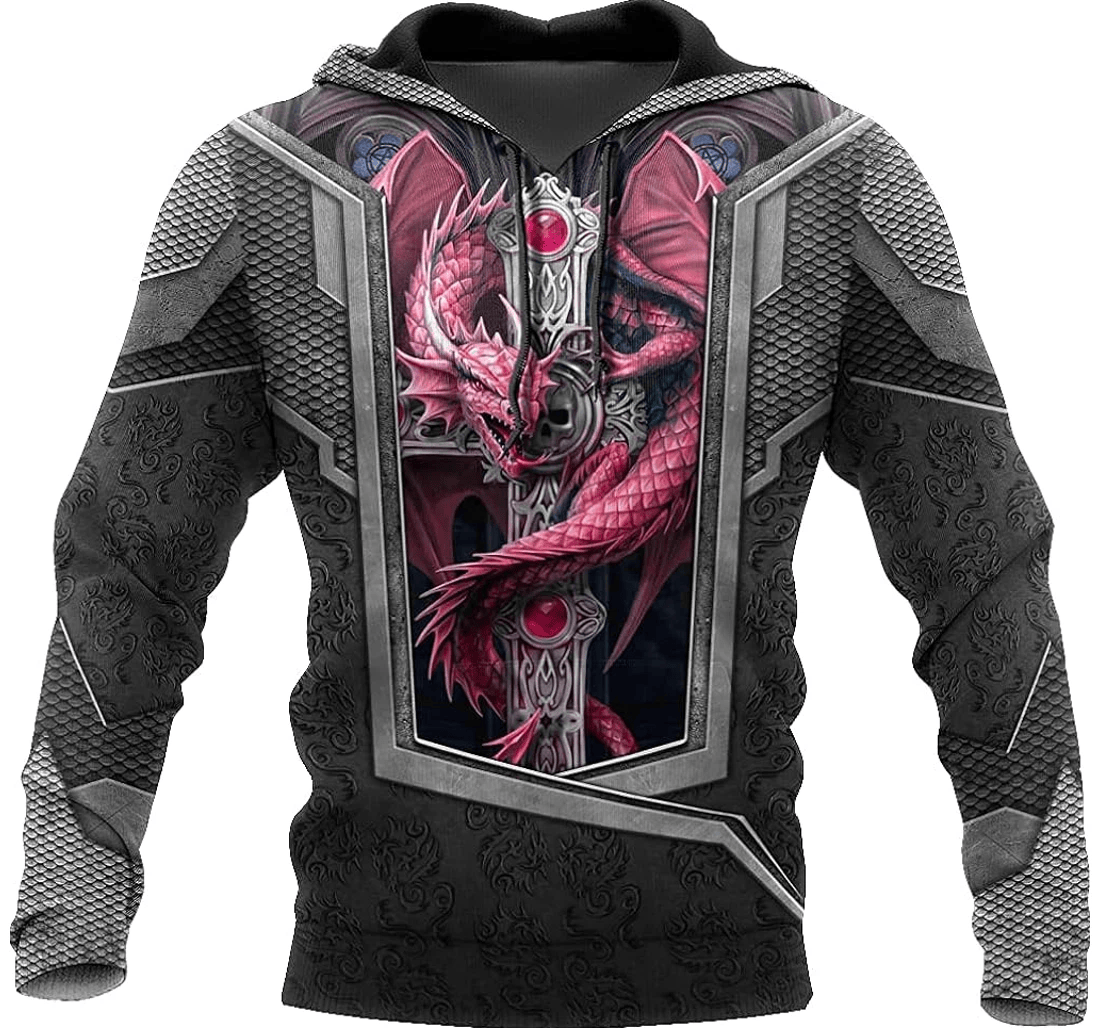 Personalized Tattoo Dungeon Dragon Hd - 3D Printed Pullover Hoodie