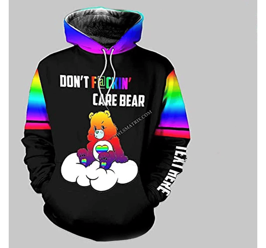 Personalized Pride Lgbt New Lgbt Dont Care Bear Personalized Us Hg Pefect Jason Voorheers Jason Horror Hood - 3D Printed Pullover Hoodie