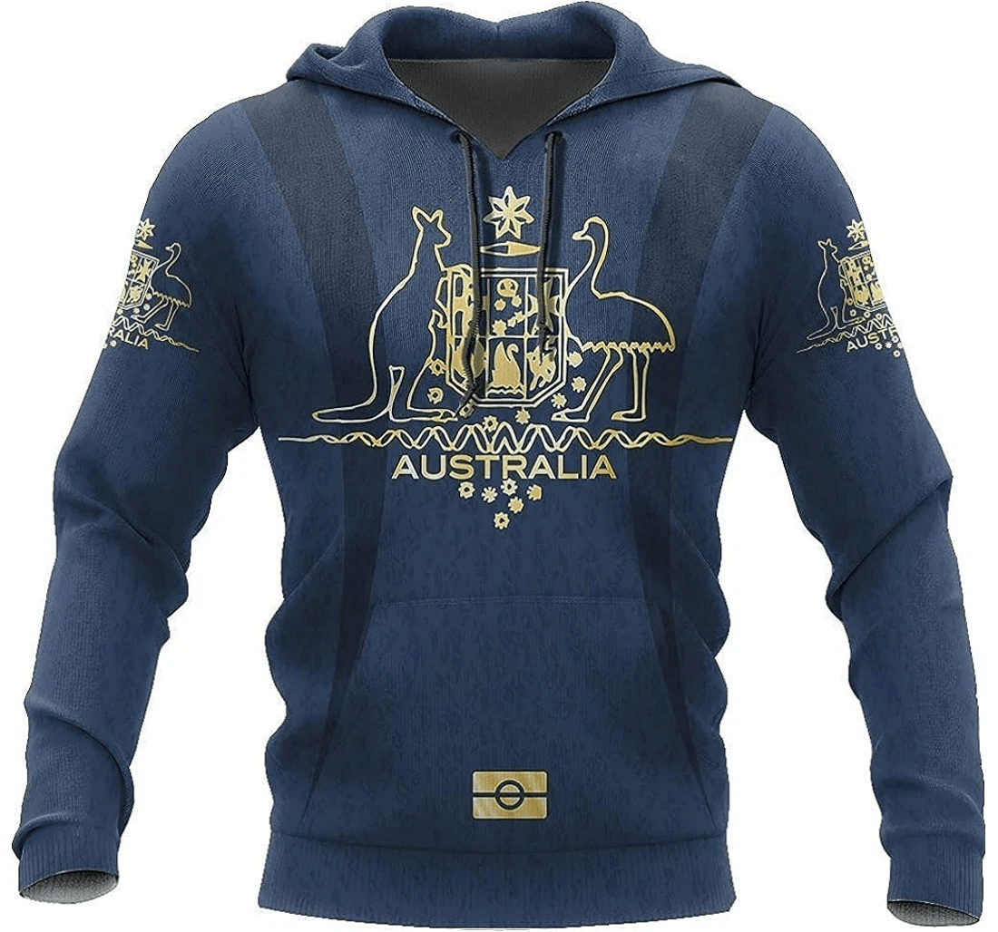 Personalized Passport Style Australia Sportwear Hd - 3D Printed Pullover Hoodie