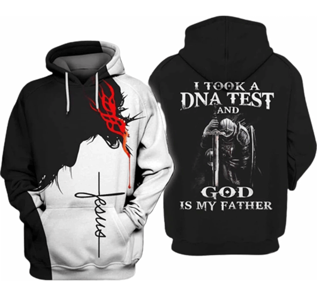 Personalized Jesus I Took A Dna Test God Is My Father Hawaiian - 3D Printed Pullover Hoodie