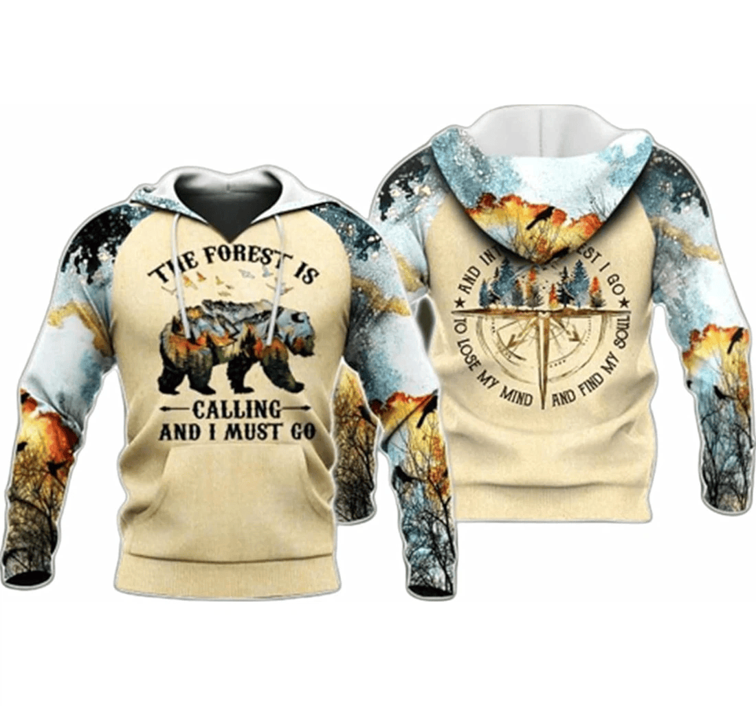 Personalized Bears The Forest Is Calling I Must Go Bear Hawaiian - 3D Printed Pullover Hoodie