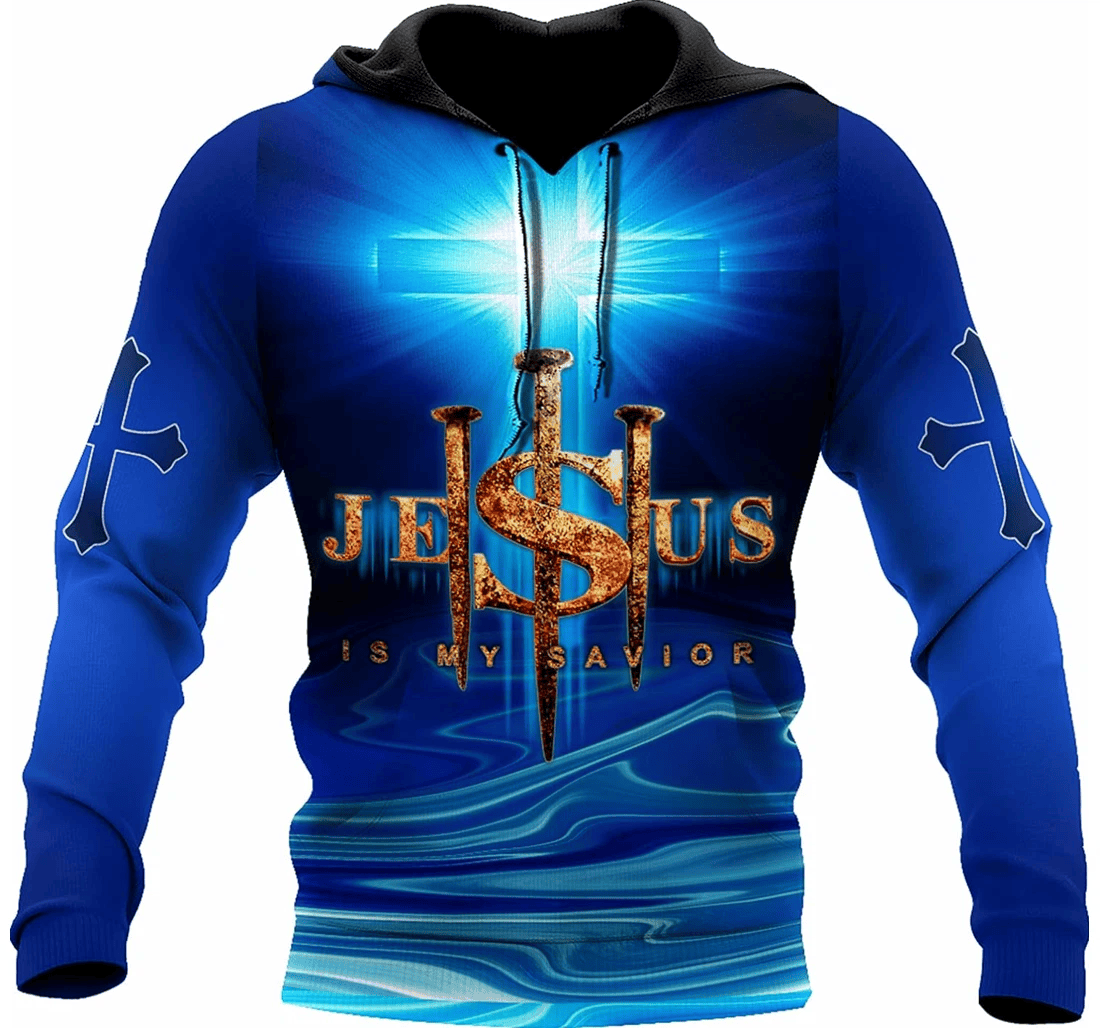 Personalized Jesus Is My Savior Saved My Life Blessed By God Spoiled Hawaiian - 3D Printed Pullover Hoodie