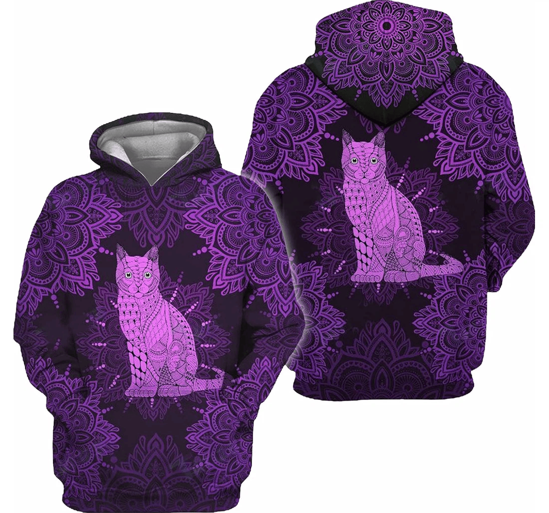 Personalized Cat Mandala I Want To Find You I Will Choose You Hawaiian - 3D Printed Pullover Hoodie