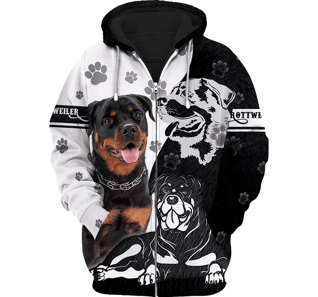 Personalized Rottweiler I Want To Find You I Will Choose You Hawaiian - 3D Printed Pullover Hoodie